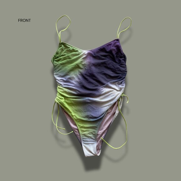 Ruched Multicolour One Piece - Picture 3 of 4